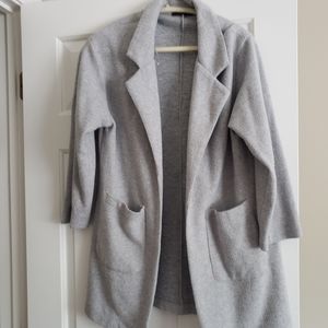 Gray Cardigan Blazer From Zara